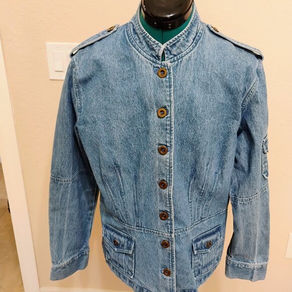Woman's Bay Studio khakis Blue Jean Jacket - Picture 2 of 10